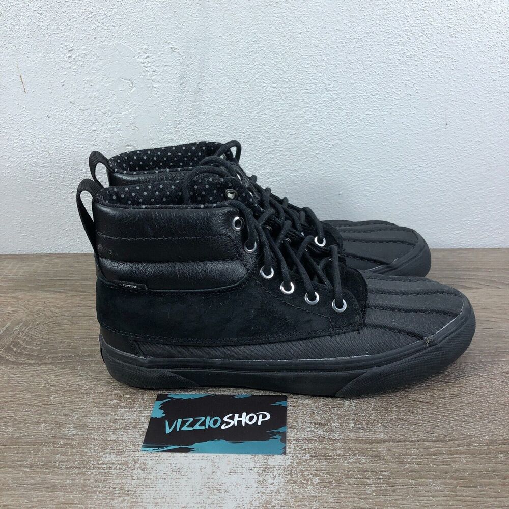 Vans SK8 Hi Del Pato MTE Scotchgard 3M Black Ankle Boots Women's 9 721454